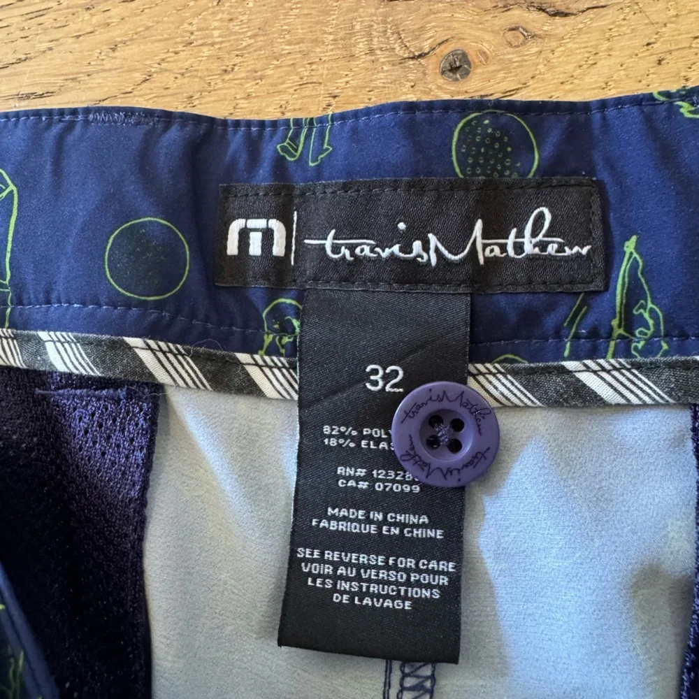 Travis Mathew‎ Men's Blue Graphic Golf Pants Sz 32 NWOT (485)